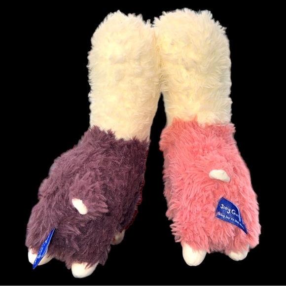 Jing Guang Pink And Purple Llama Alpaca Plush Lot Of 2 Stuffed Animal 10” Inches - Picture 3 of 8